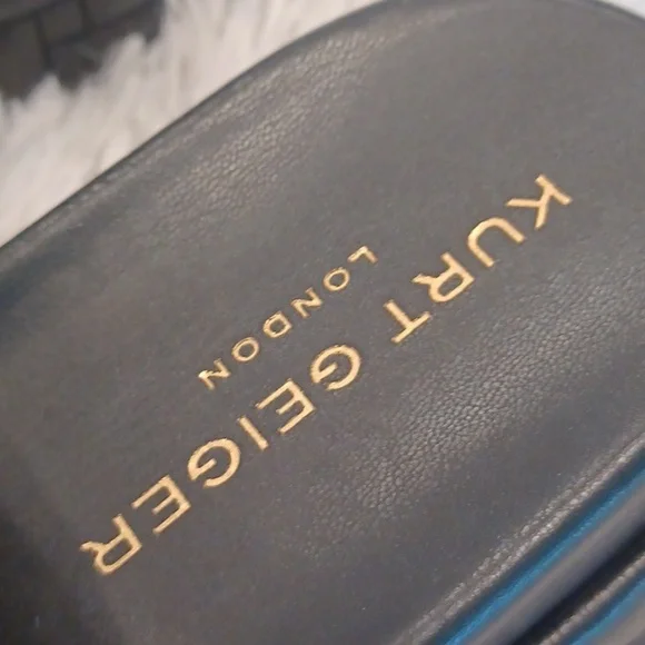 Kurt Geiger Rainbow Rhinestone Gem Crystal Leather Quilted Slip On Sandal New - Picture 12 of 15